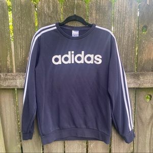 Adidas | Mens Crew Neck Strip Pullover Sweater Medium